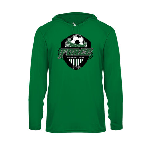 Badger B-Core Long-Sleeve Performance Hooded Tee Thumbnail